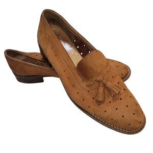 Gravati For David Women's Tassels Leather Penny Handmade Loafers 7.5M Brown